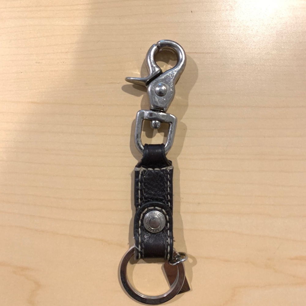Coach Keychain (Dark Brown Leather)